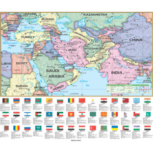 Middle East Essential Wall Map by Kappa
