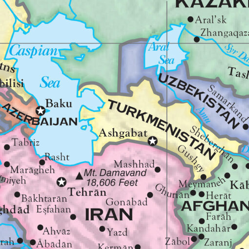 Middle East Essential Wall Map by Kappa - Image 2