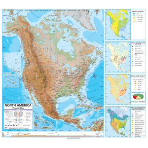 North America Advanced Physical Wall Map by Kappa