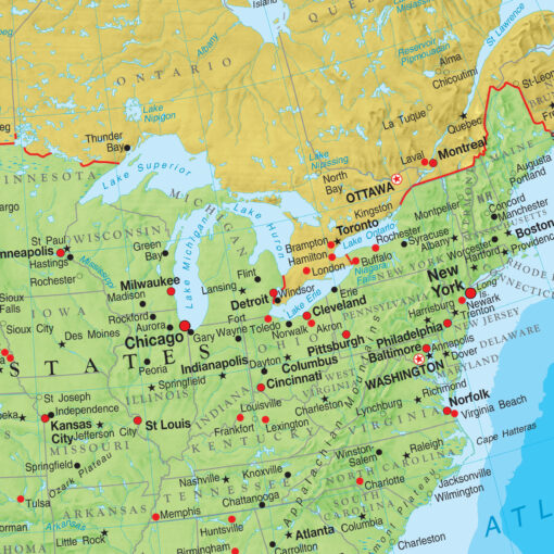 North America Advanced Political Wall Map by Kappa - Image 2