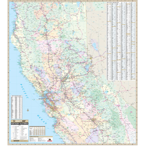 Northern California Regional Wall Map by Kappa