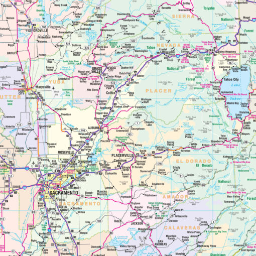 Northern California Regional Wall Map by Kappa - Image 2