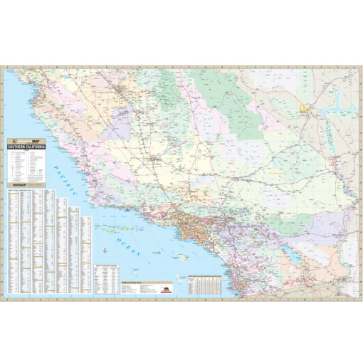 Southern California Regional Wall Map by Kappa