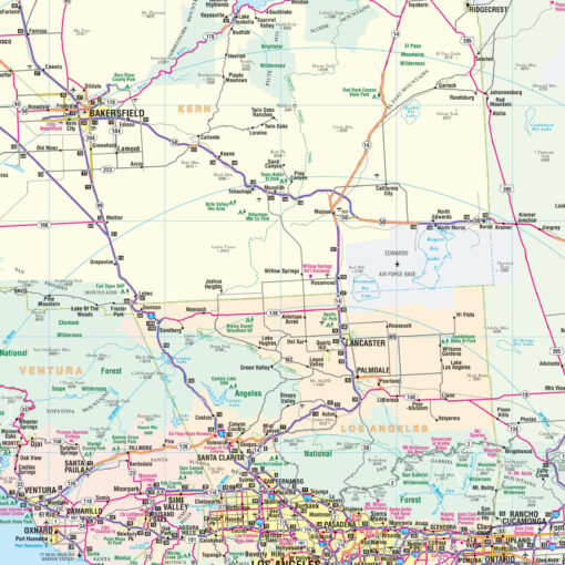 Southern California Regional Wall Map by Kappa - Image 2