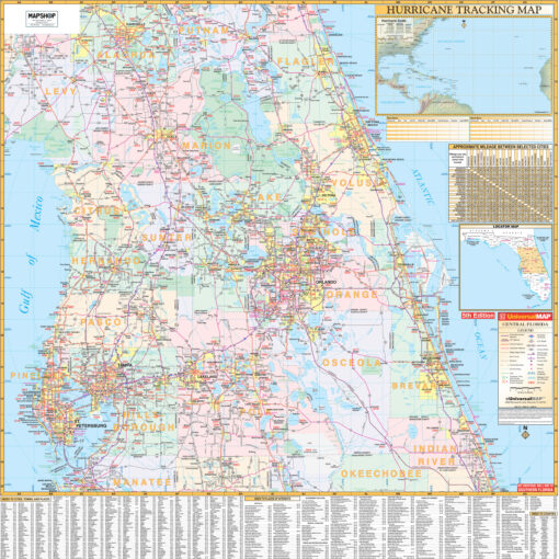 Central Florida Regional Wall Map by Kappa