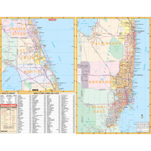 Southeast Florida Regional Wall Map by Kappa