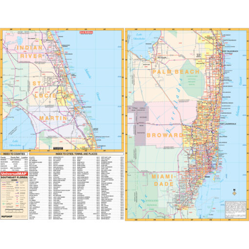 Southeast Florida Regional Wall Map by Kappa