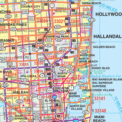 Southeast Florida Regional Wall Map by Kappa - Image 2