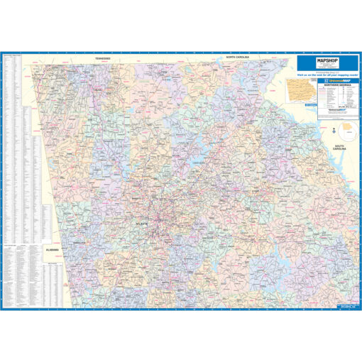 Northern Georgia Regional Wall Map by Kappa