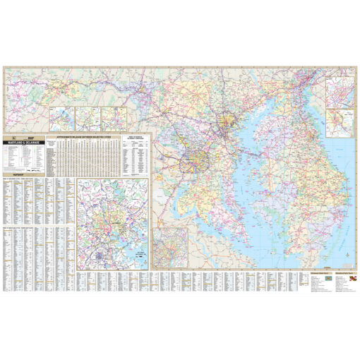 Maryland & Delaware Regional Wall Map by Kappa