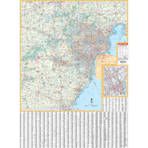 Southeast Michigan Regional Wall Map by Kappa