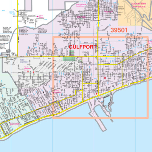 Misssissippi Gulf Coast Regional Wall Map by Kappa - Image 2