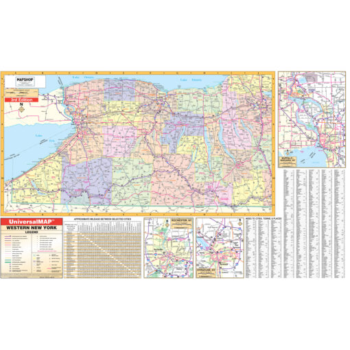Western New York Regional Wall Map by Kappa