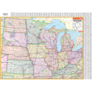 North Central United States Regional Wall Map by Kappa