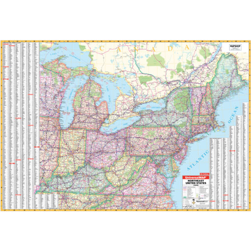 Northeast United States Regional Wall Map by Kappa