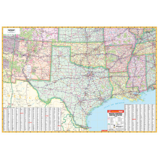 South Central United States Regional Wall Map by Kappa