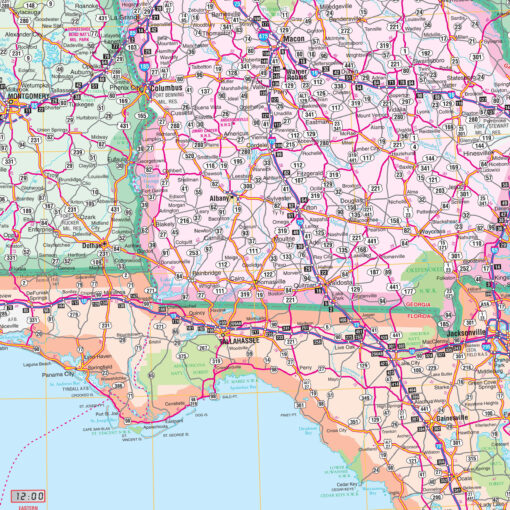 Southeast & Virginia United States Regional Wall Map by Kappa - Image 2