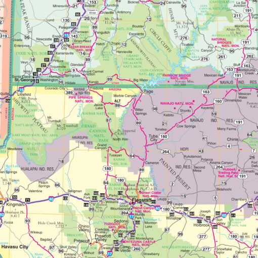 Southwest United States Regional Wall Map by Kappa - Image 2