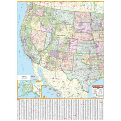 Western United States Regional Wall Map by Kappa