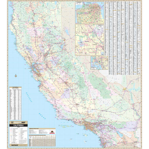 California State Wall Map by Kappa