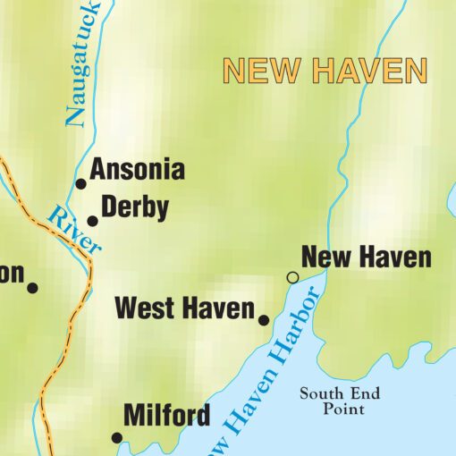 Connecticut Shaded Relief State Wall Map by Kappa - Image 2