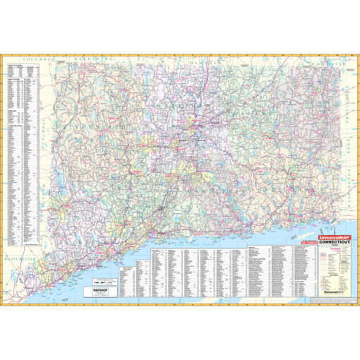 Connecticut State Wall Map by Kappa
