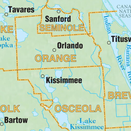Florida Shaded Relief State Wall Map by Kappa - Image 2