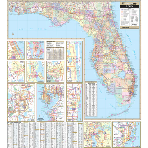 Florida State Wall Map by Kappa