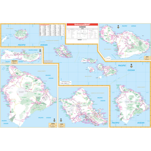 Hawaii State Wall Map by Kappa