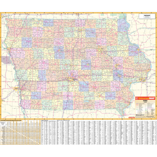 Iowa State Wall Map by Kappa