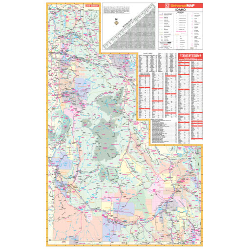 Idaho State Wall Map by Kappa