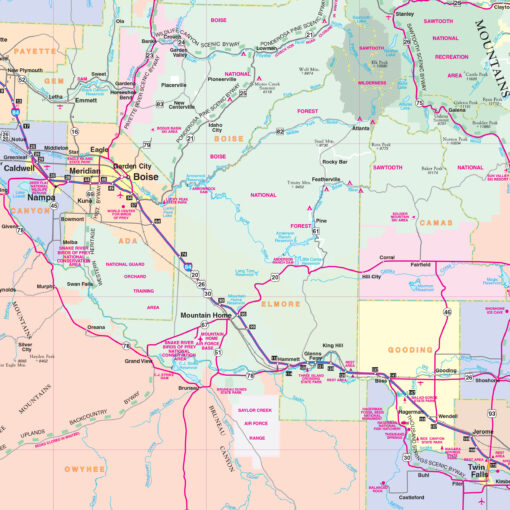Idaho State Wall Map by Kappa - Image 2