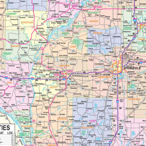 Illinois State Wall Map by Kappa - Image 2
