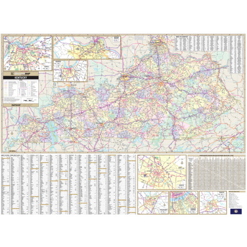 Kentucky State Wall Map by Kappa