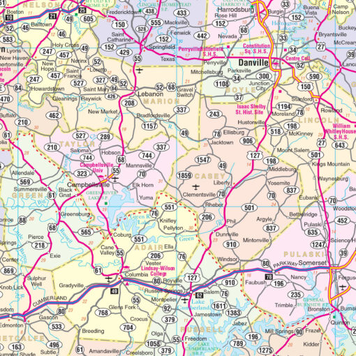 Kentucky State Wall Map by Kappa - Image 2