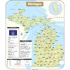 Michigan Shaded Relief State Wall Map by Kappa