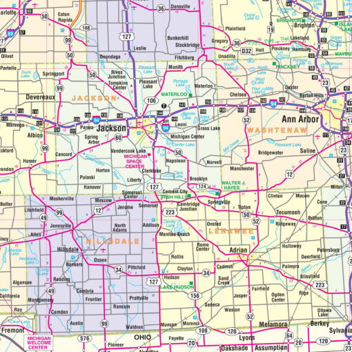 Michigan State Wall Map by Kappa - Image 2