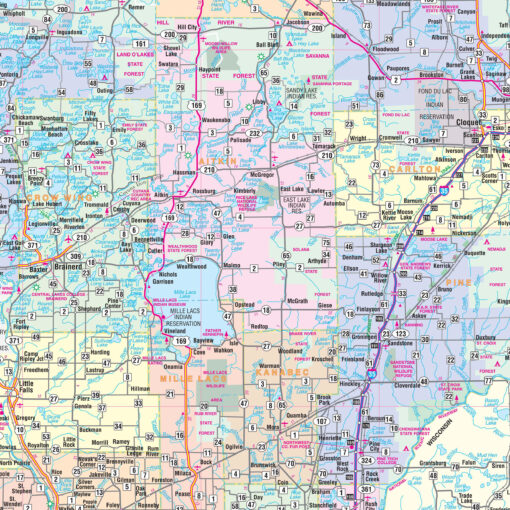 Minnesota State Wall Map by Kappa - Image 2