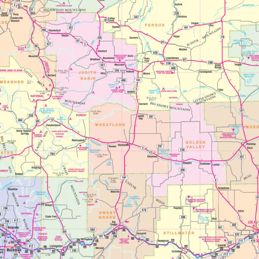 Montana State Wall Map by Kappa - Image 2