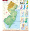New Jersey Intermediate Thematic State Wall Map by Kappa