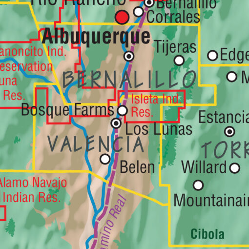 New Mexico Intermediate Thematic State Wall Map by Kappa - Image 2