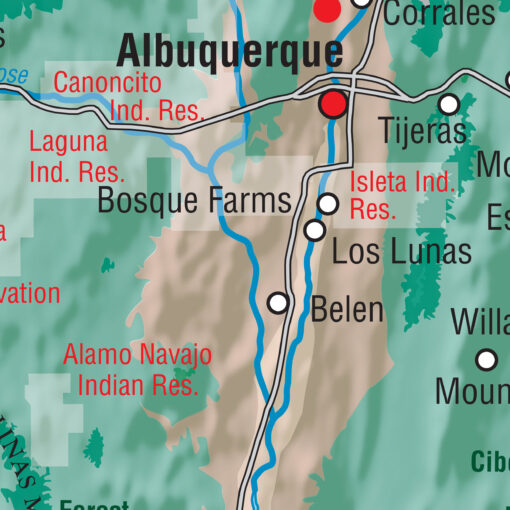 New Mexico Primary Thematic State Wall Map by Kappa - Image 2