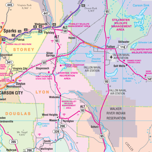 Nevada State Wall Map by Kappa - Image 2