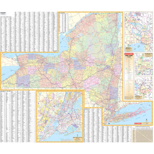 New York State Wall Map by Kappa