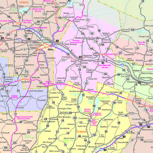 New York State Wall Map by Kappa - Image 2