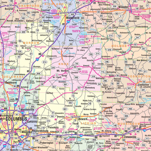 Ohio State Wall Map by Kappa - Image 2
