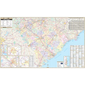 South Carolina State Wall Map by Kappa
