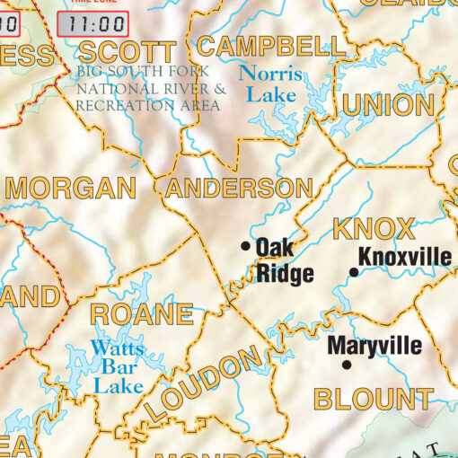 Tennessee Shaded Relief State Wall Map by Kappa - Image 2
