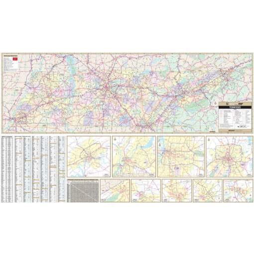 Tennessee State Wall Map by Kappa