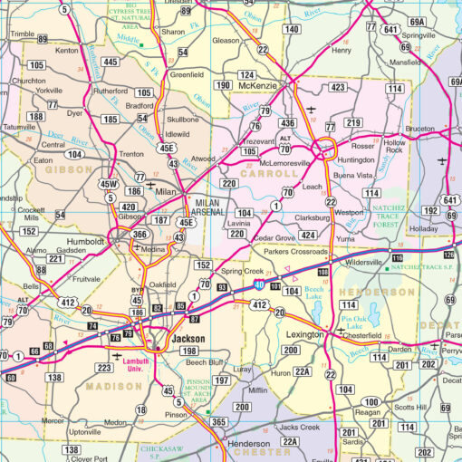 Tennessee State Wall Map by Kappa - Image 2